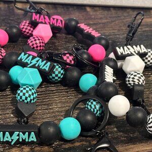 **BUNDLE of 6 ITEMS** 3 Large Wristlet Keychains & 3 Small Keychain Charms